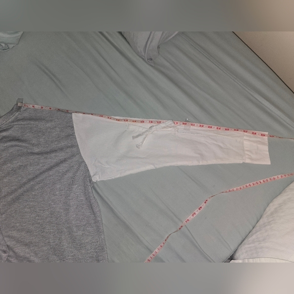 Timing: 90's like Top w/ Dress Shirt Sleeves, Long or roll up w/tie accent - Picture 5 of 10